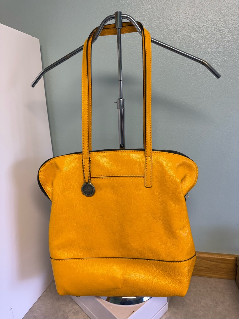 Patricia Nash Goldenrod Leather Tote Bag 10th Anniversary P575280 Yellow
